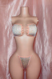 Metallic Rose Gold Tube Top Two Piece