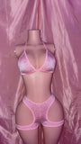 Pink Leg Wrap Two Piece