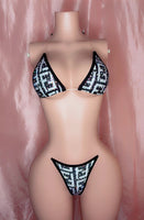 Black/White FF Two Piece Bikini