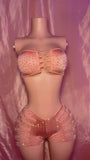 Blush Tube Top Cut Shorts Set