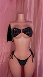 Black Double Tie Bandeau Set