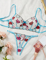 Kawai Kiss Baby Blue Lingerie Set