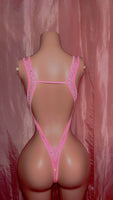 Baby Pink Front Tie One Piece