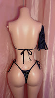 Black Double Tie Bandeau Set