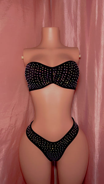 Black Bandeau Top Set