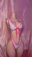 Pink Dior Front Tie One Piece