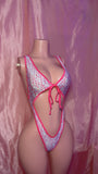 Pink Dior Front Tie One Piece