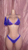 Purple Metallic Bikini Set