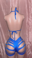 Royal Blue Cut Short Set