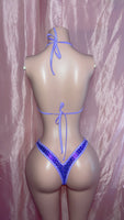 Purple Metallic Bikini Set