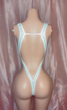 White Front Tie One Piece