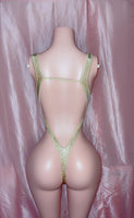 Beige Front Tie One Piece