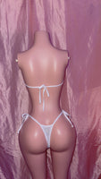 White Bandeau Double Tie Set