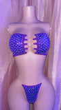 Purple Glitter Tube Top Two Piece