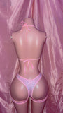 Pink Leg Wrap Two Piece