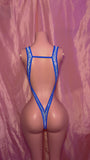 Blue Dior Front Tie One Piece