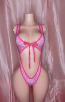 Pink Dior Front Tie One Piece