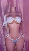 White Bandeau Double Tie Set